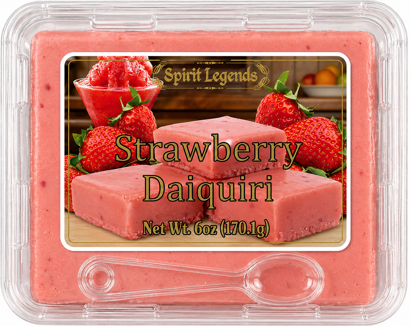Spirit Legends Strawberry Daiquiri Fudge (Non-Alcoholic) (Trays)