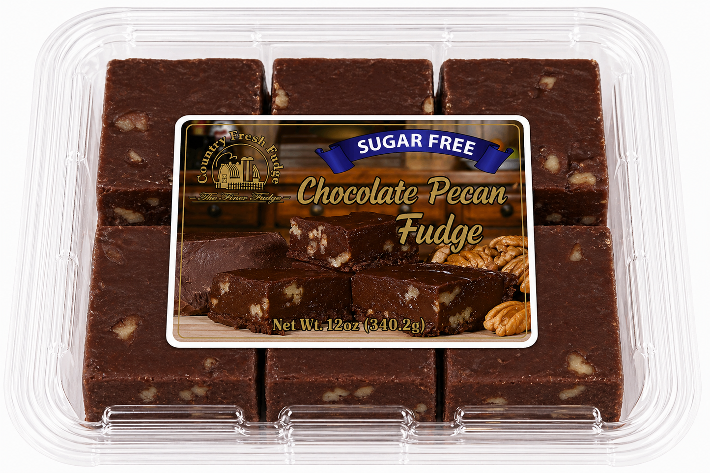 Sugar-Free Chocolate Pecan Fudge (Trays)