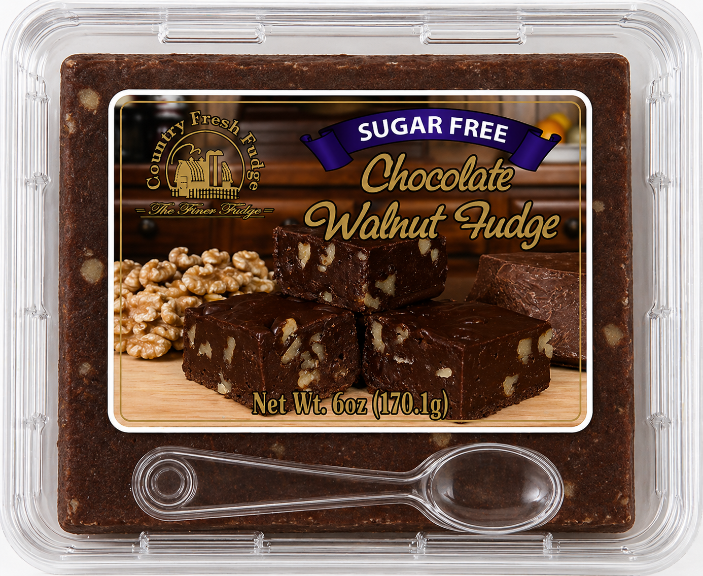 Sugar-Free Chocolate Walnut Fudge (Trays)