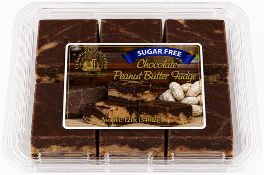 Sugar-Free Chocolate Peanut Butter Fudge  (Trays)
