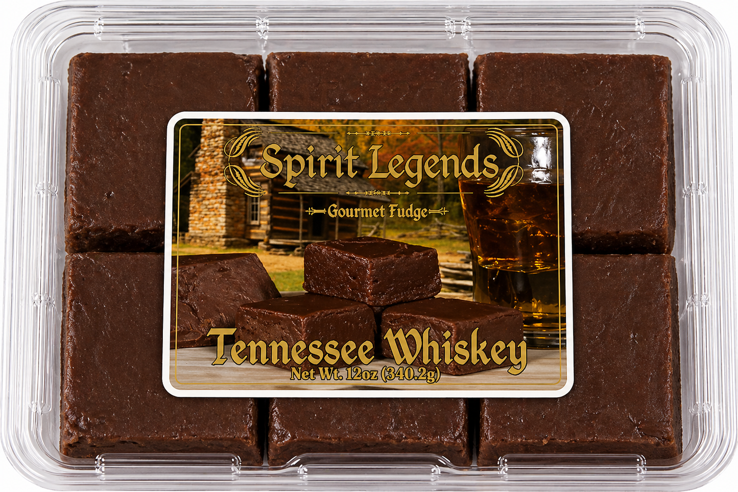 Spirit Legends Tennessee Whiskey Fudge (Non-Alcoholic) (Trays)