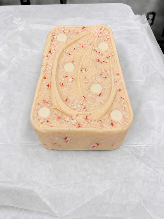 White Chocolate Chip Peppermint Fudge - 6lb Bulk Fudge Loaf